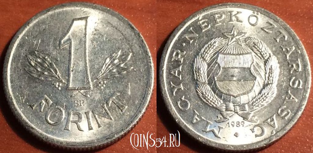 Монета Венгрия 1 форинт 1989 года, KM# 575, 48-070