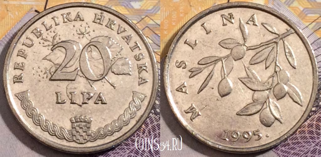 Монета Хорватия 20 лип 1995 года, KM# 7, 196-023