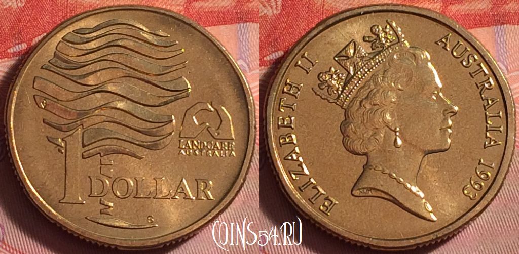 Монета Австралия 1 доллар 1993 года, KM# 208, 400j-004