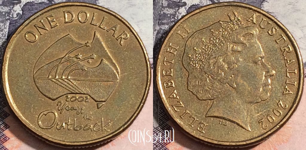 Монета Австралия 1 доллар 2002 года, KM# 600, 170-001