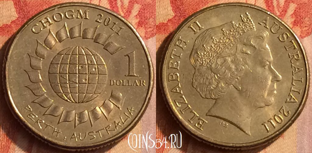 Монета Австралия 1 доллар 2011 года, KM# 1619, 196o-023