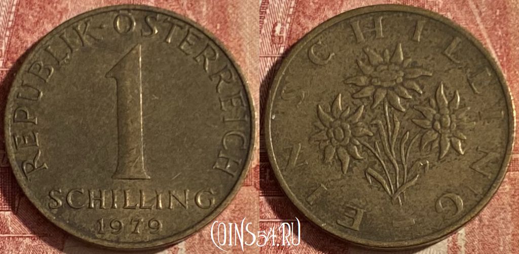 Монета Австрия 1 шиллинг 1979 года, KM# 2886, 044p-007