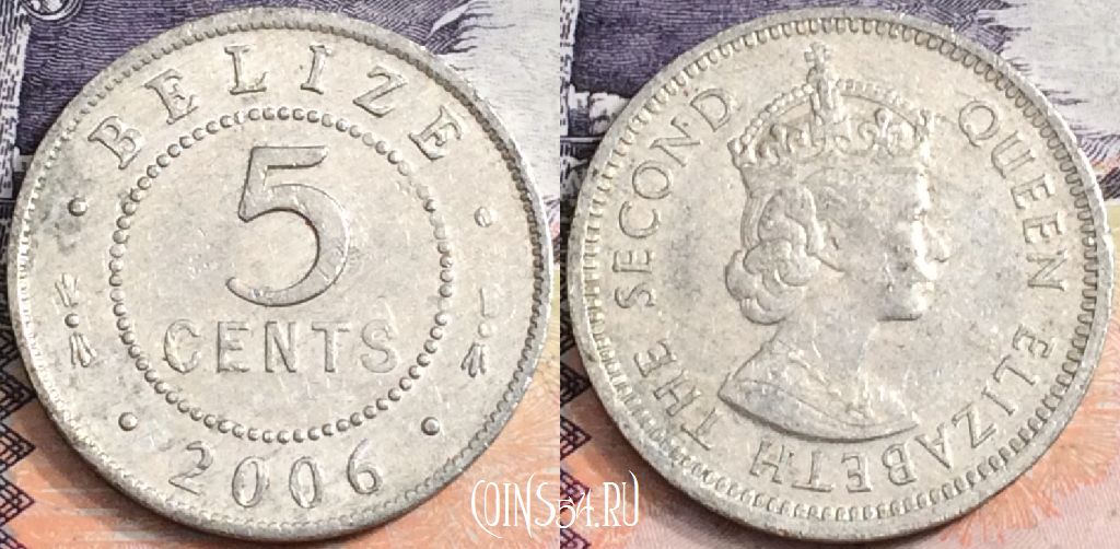 Монета Белиз 5 центов 2006 года, KM# 34a, a100-098
