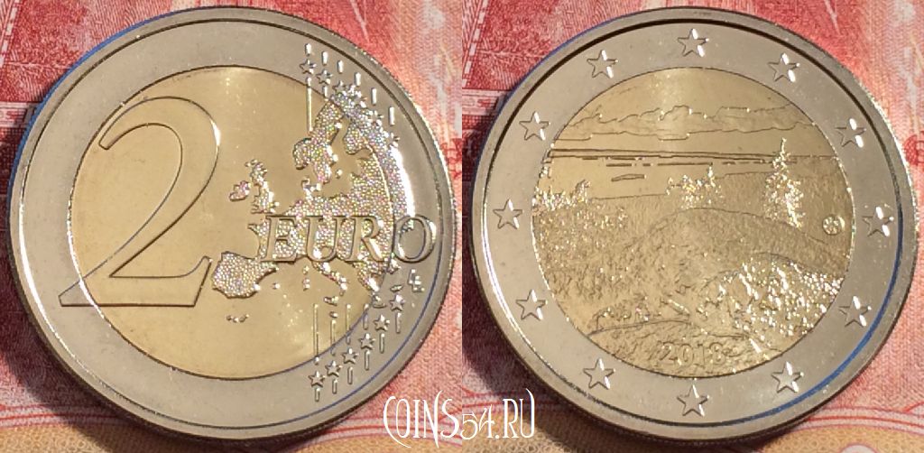 Монета Финляндия 2 евро 2018 года, Коли, 077c-069