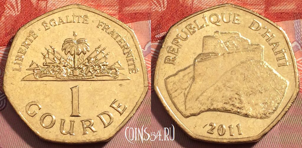 Монета Гаити 1 гурд 2011 года, KM# 155, 248-009