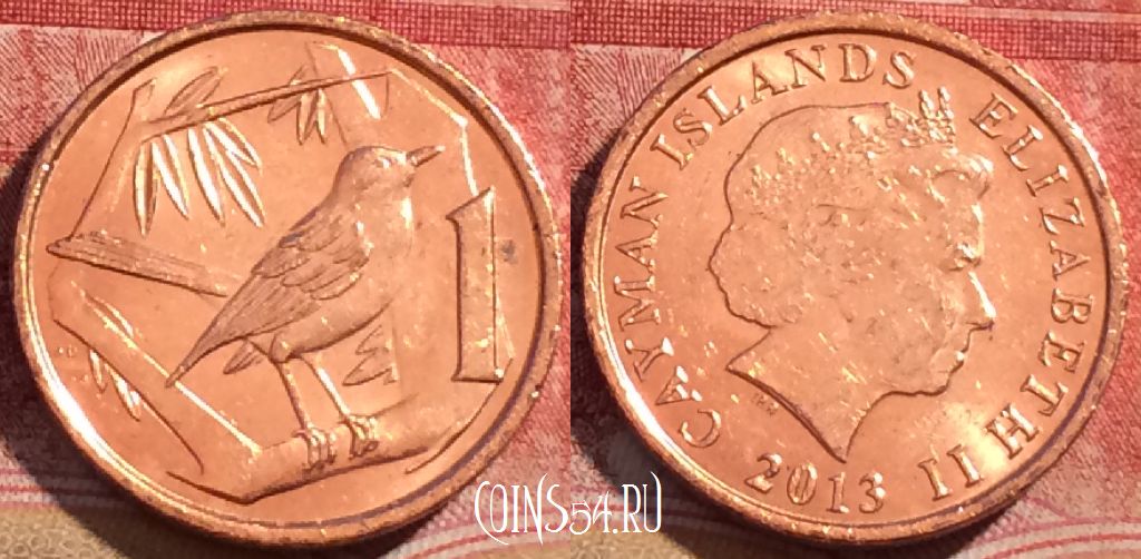 Монета Каймановы острова 1 цент 2013 года, KM# 131, 065c-127