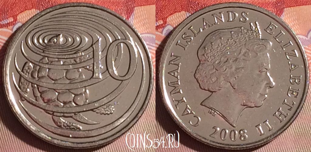 Монета Каймановы острова 10 центов 2008 года, KM# 133, 070j-100