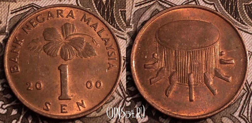 Монета Малайзия 1 сен 2000 года, KM# 49, 65-030a