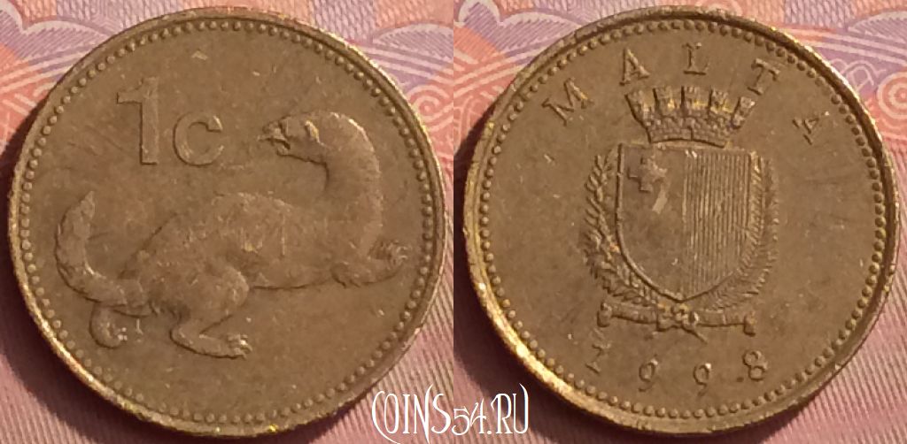 Монета Мальта 1 цент 1998 года, KM# 93, 058l-072