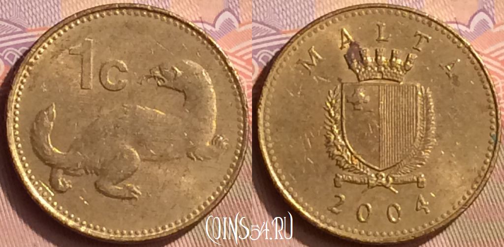 Монета Мальта 1 цент 2004 года, KM# 93, 442-123