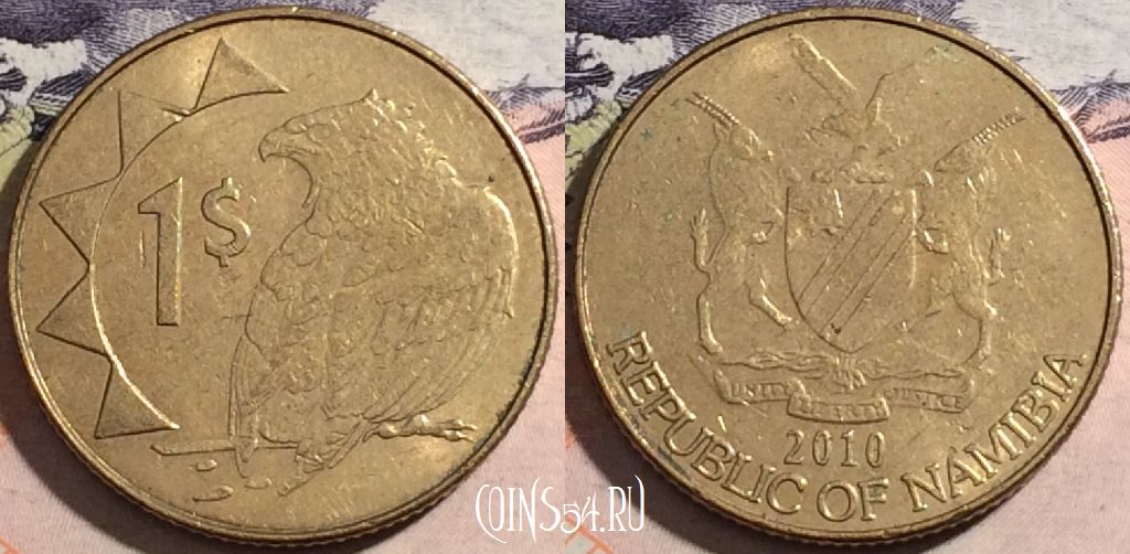 Монета Намибия 1 доллар 2010 года, KM# 4, a070-129