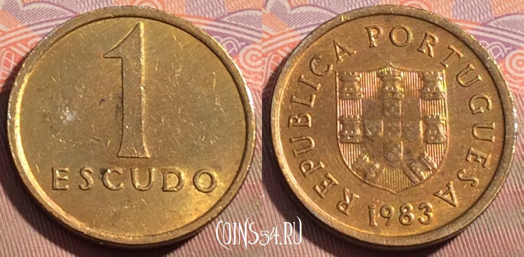 Монета Португалия 1 эскудо 1983 года, KM# 614, 115c-099