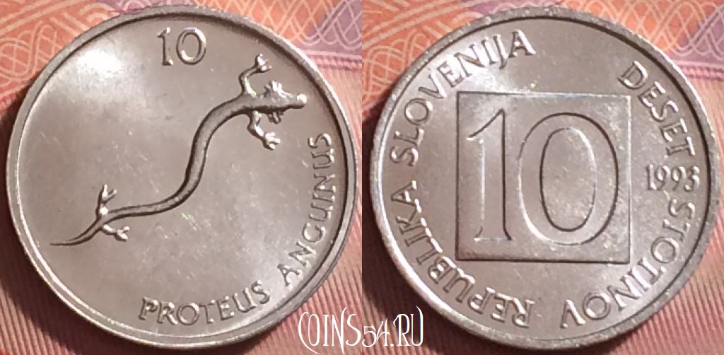 Монета Словения 10 стотинов 1993 года, KM# 7, 295j-099