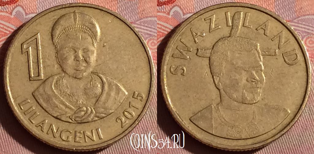 Монета Свазиленд 1 лилангени 2015 года, 201f-053