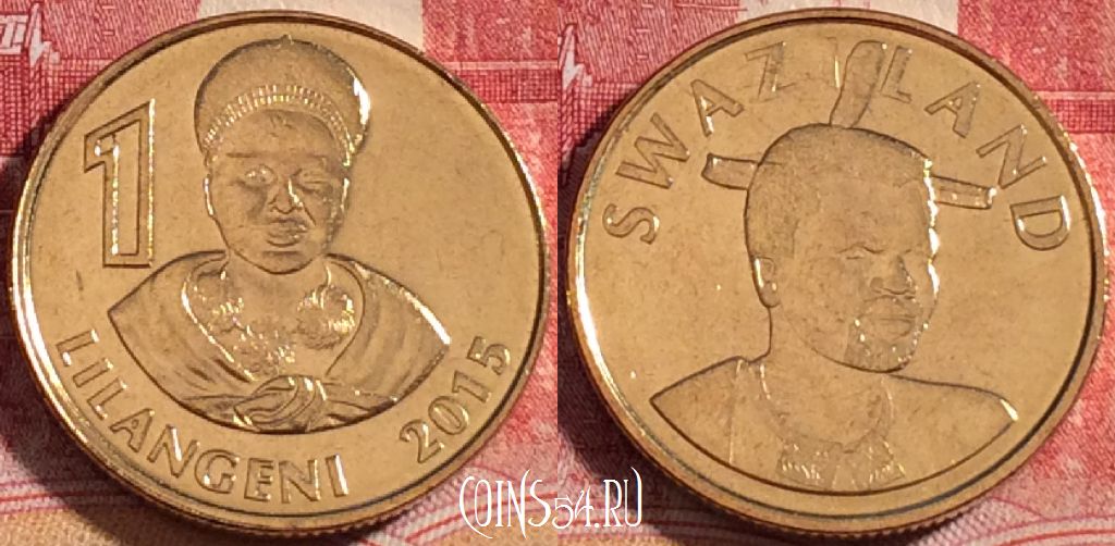 Монета Свазиленд 1 лилангени 2015 года, 263-006
