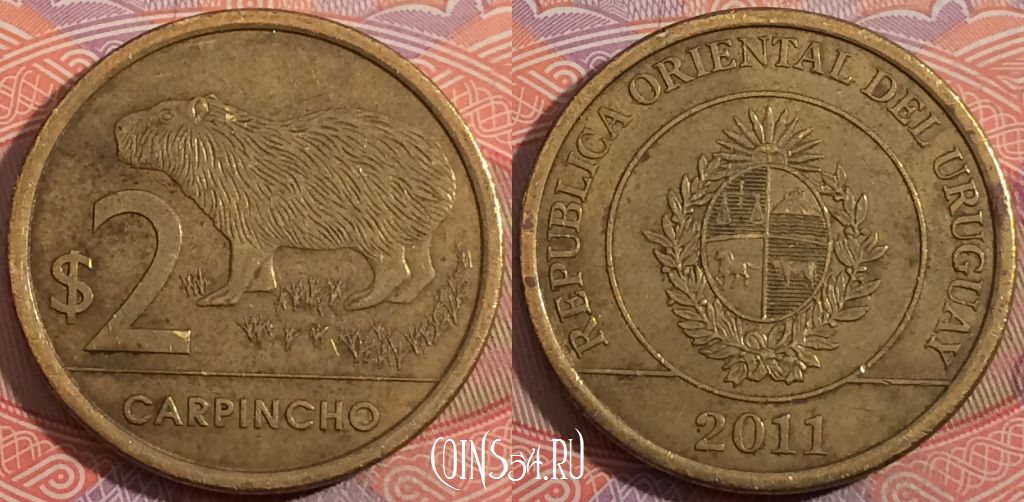 Монета Уругвай 2 песо 2011 года, KM# 136, a135-079