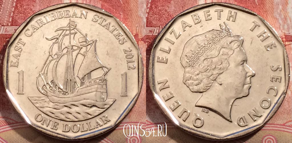 Монета Восточные Карибы 1 доллар 2012 года, KM# 39a, 208-079