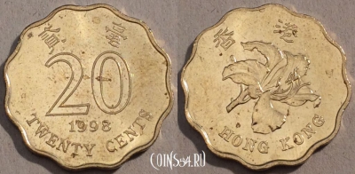 Гонконг 20 центов 1998 года, KM# 67, 102-108