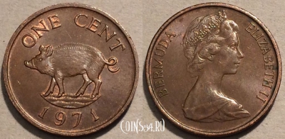 Бермуды 1 цент 1971 года, KM# 15, 102-139