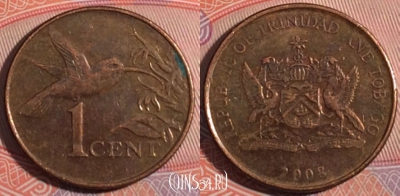 Тринидад и Тобаго 1 цент 2008 года, KM# 29, 182-089