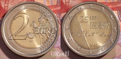 Словения 2 евро 2016 года, UNC, 267-075