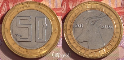 Алжир 50 динаров 2013 года, KM# 126, 267-144