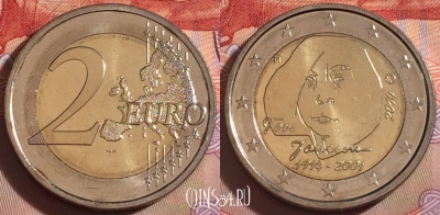 Финляндия 2 евро 2014 года, Туве Янссон, UNC, 274-007