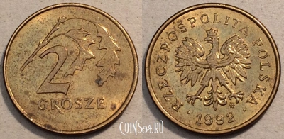 Польша 2 грошей 1992 год, Y# 277, 96-136