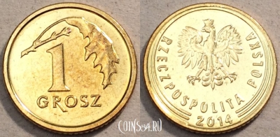 Польша 1 грош 2014 года, Y# 923, 096-141