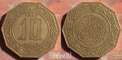 Алжир 10 динаров 1981 года, KM# 110, 194i-008
