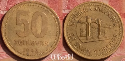 Аргентина 50 сентаво 1993 года, KM# 111, 060l-133