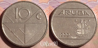 Аруба 10 центов 1999 года, KM# 2, 101g-066