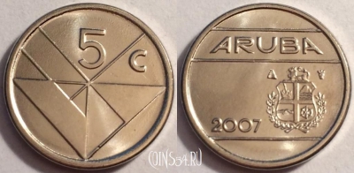 Аруба 5 центов 2007 год, KM# 1, 71-014a