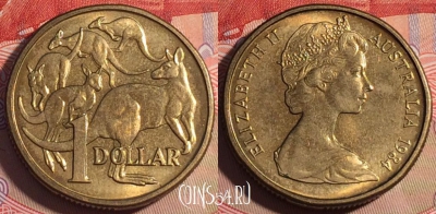 Австралия 1 доллар 1984 года, KM# 77, 202a-031