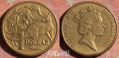 Австралия 1 доллар 1985 года, KM# 84, 180i-001
