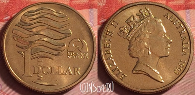 Австралия 1 доллар 1993 г., S, KM# 208, UNC, 400j-004