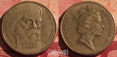 Австралия 1 доллар 1996 года, KM# 310, 220i-101
