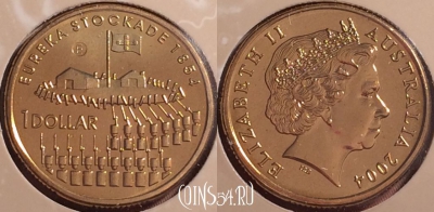 Австралия 1 доллар 2004 года, E, блистер, UNC, 400j-009