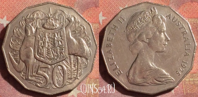 Австралия 50 центов 1975 года, KM# 68, 148i-023