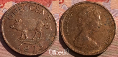 Бермудские Острова 1 цент 1973 года, KM# 15, 116c-106
