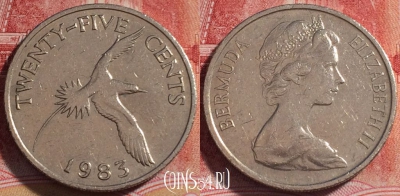 Бермудские Острова 25 центов 1983 г., KM# 18, 254-067