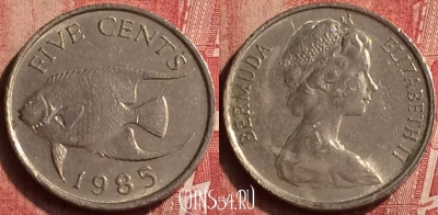 Бермудские Острова 5 центов 1985 года, KM# 16, 406-001