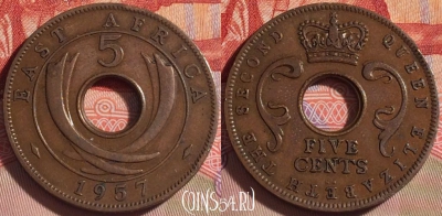 Британская Восточная Африка 5 центов 1957 года, 084b-018