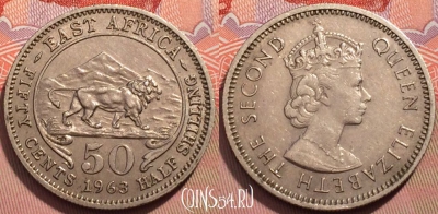 Восточная Африка 50 центов 1963 года, KM# 36, 244-060