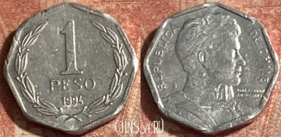 Чили 1 песо 1994 года, KM# 231, 301p-019