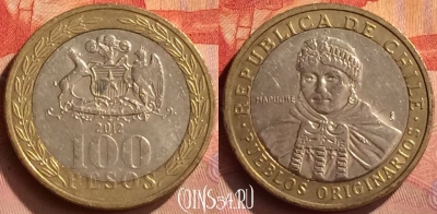 Чили 100 песо 2012 года, KM# 236, 256n-102