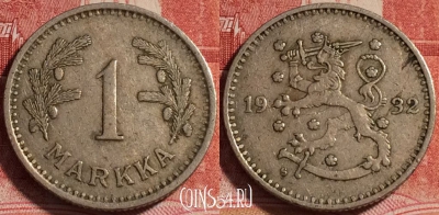 Финляндия 1 марка 1932 года, KM# 30, b067-013
