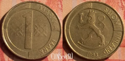 Финляндия 1 марка 1993 года, KM# 76, 047n-182