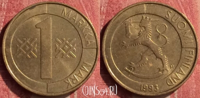 Финляндия 1 марка 1993 года, KM# 76, 439-125