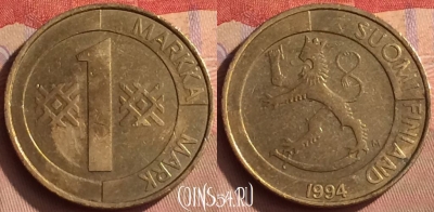 Финляндия 1 марка 1994 года, KM# 76, 450-142